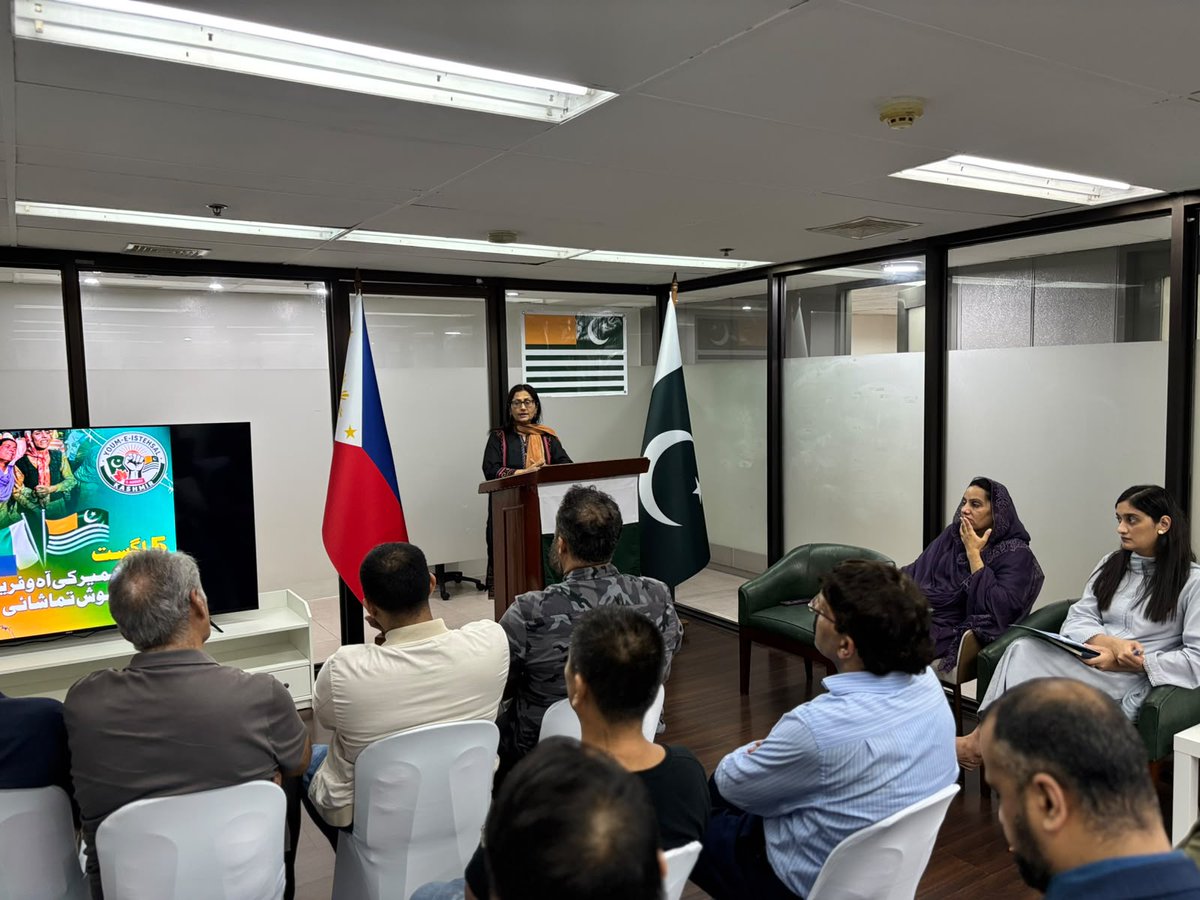 PakinPhl's tweet photo. In her remarks, H.E. Dr. @AsimaRabbani strongly condemned India's illegal actions of 5 August 2019 and its ongoing demographic and cultural engineering in IIOJK under its Hindutva-driven policies. https://t.co/b4WgrRWUU9