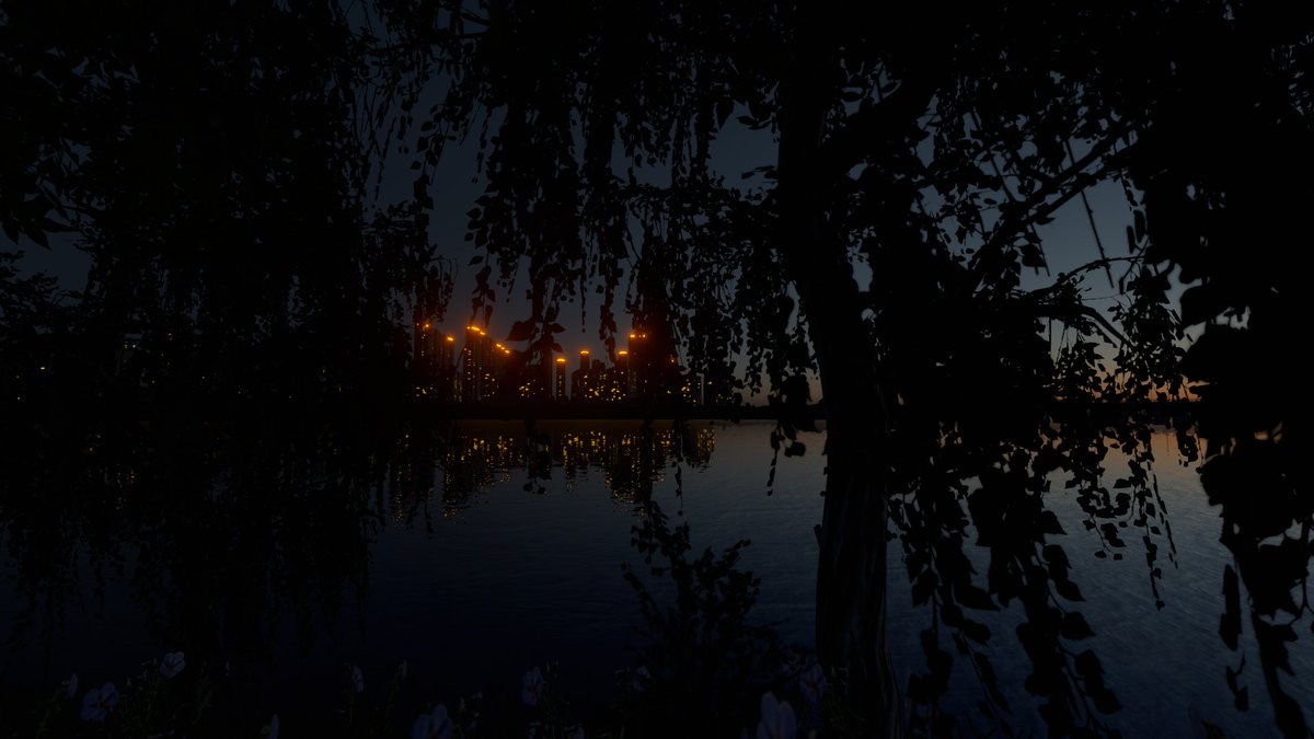 noami2539's tweet photo. Whispers of the night river and distant city glow. 🌃🌊
静かな 川の 流れと、遠く 輝く 街の 影。

🌐:Change the weather
 by : mo_末

#VRChat
#VRChat_world紹介
#VRChatPhotography https://t.co/E1OIfPCf1z