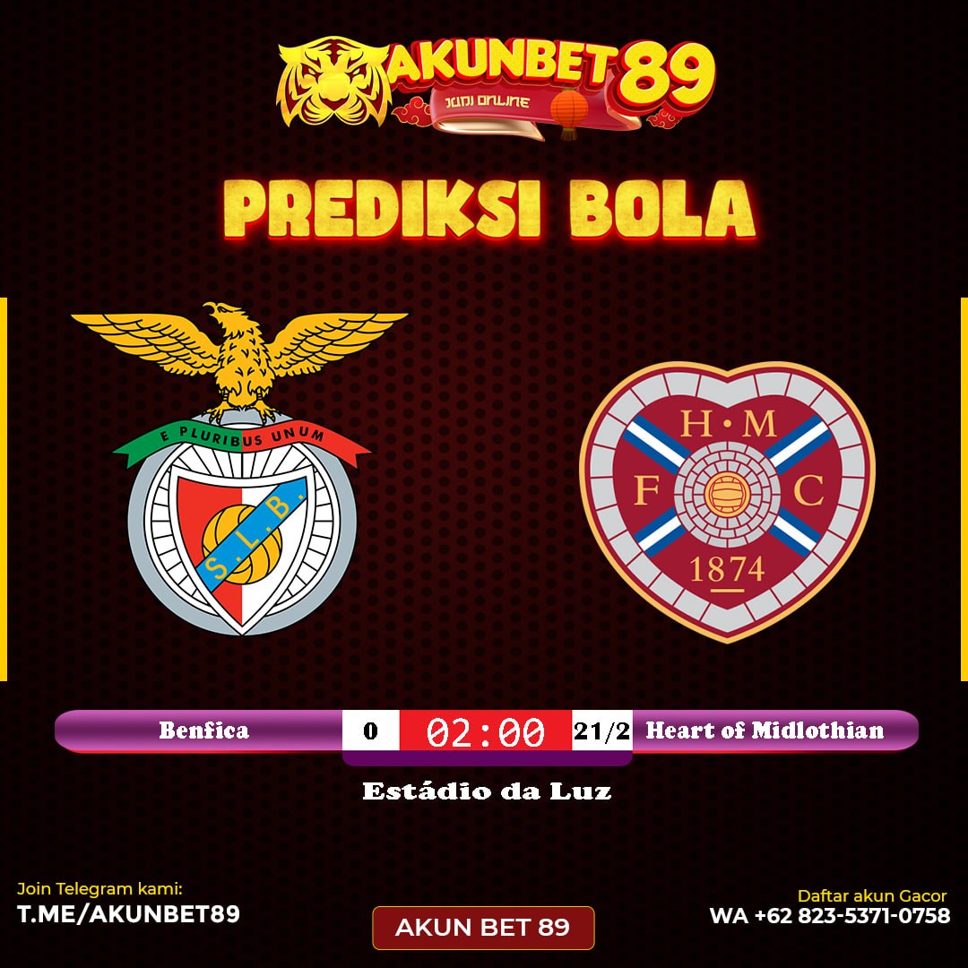 AkunBet89's tweet photo. Prediksi Akunbet89 skor akhir :
Benfica 4 - 1 Heart of Midlothian
Ajax 4 - 1 Shelbourne
#JadwalBola #LiveMatch #InfoBola #BolaHariIni #Laliga #TrendingNow #Viral #FYP #Footballfans #MatchDay #Soccer #AKUNBET89 #ibcsport #Sbobet #Saba #sbo568 #Goal #sepakbola #PrediksiSkor #odds https://t.co/fIN4eRynij