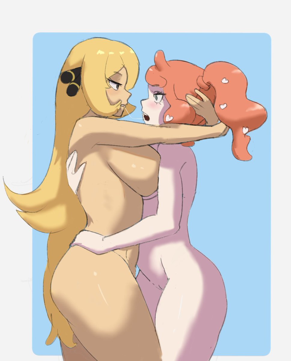 Koiikois's tweet photo. a comm i did a while back nude version  #Pokemon #Cynthia #シロナ #sonia https://t.co/slhIqDKkd8