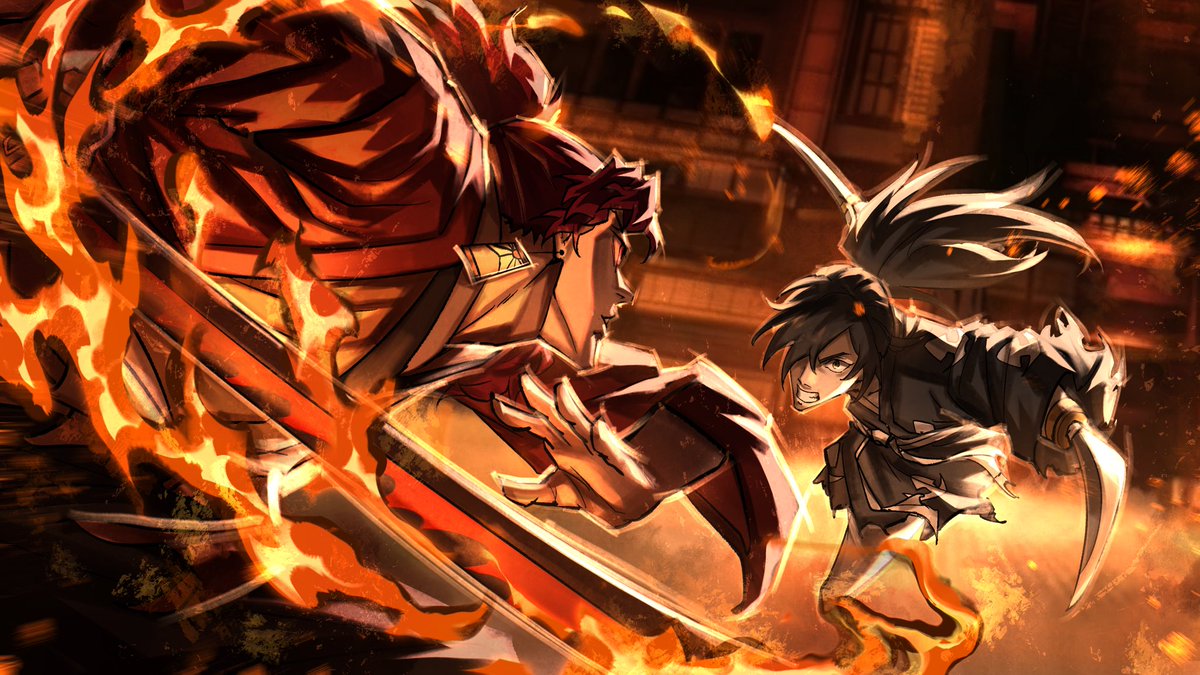 sumollama1's tweet photo. Yoriichi vs Hyakkimaru https://t.co/ZSFFYc9fOe