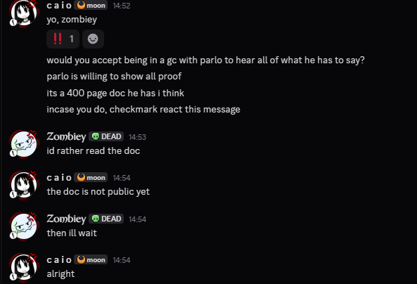 parloooyt's tweet photo. Zombiey is such a malicious and bad-faith content creator who has avoided consulting me in private about many of the false claims he has publicly levied against me. He has now stooped to victim blaming me when I was groomed as a minor and manipulated by Nathorix. https://t.co/Vw2sHYqDuP