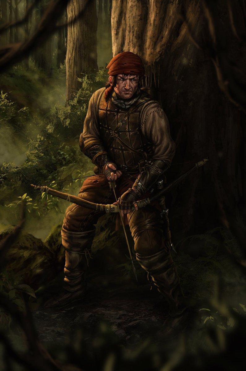 dndzak's tweet photo. Fantasy Medieval Bandit Archer Commission #dndart #dungeonsanddragons #ttrpg #digitalart #FantasyArt #dnd5e #commissionart #Commission #characterdesign #dnd #RPG #illustrationart #illustration #art https://t.co/lZF4xqgXEC