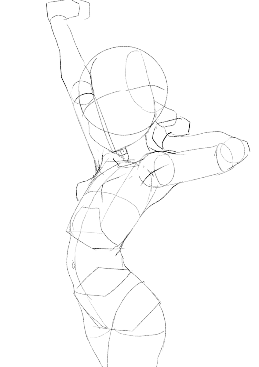 Ruintwo4's tweet photo. ive been wanting to speed up my drawings
so ive been examining the way i do figures for finished drawings 
and honestly i think i should spend less time on it
drawing cleanly hear doesnt mean i can just trace the lineart directly
i still need a bunch of corrections anyway https://t.co/dDIOV5cDNs