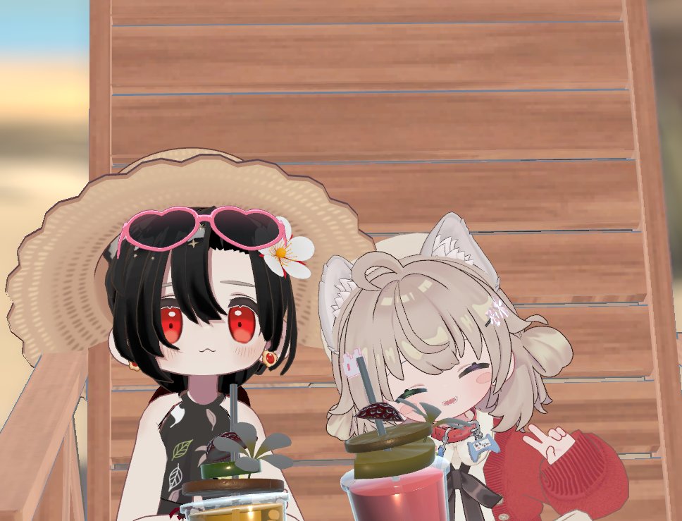 Fluffy_VRchat's tweet photo. 前回のお出かけの時のお写真１！

次回は、８月１０日月曜日！
この公式Xのページにぴん止めしてある投稿から応募できます！

#VRChatイベント #Fluffy_VRchat https://t.co/hMAfJxo69Y