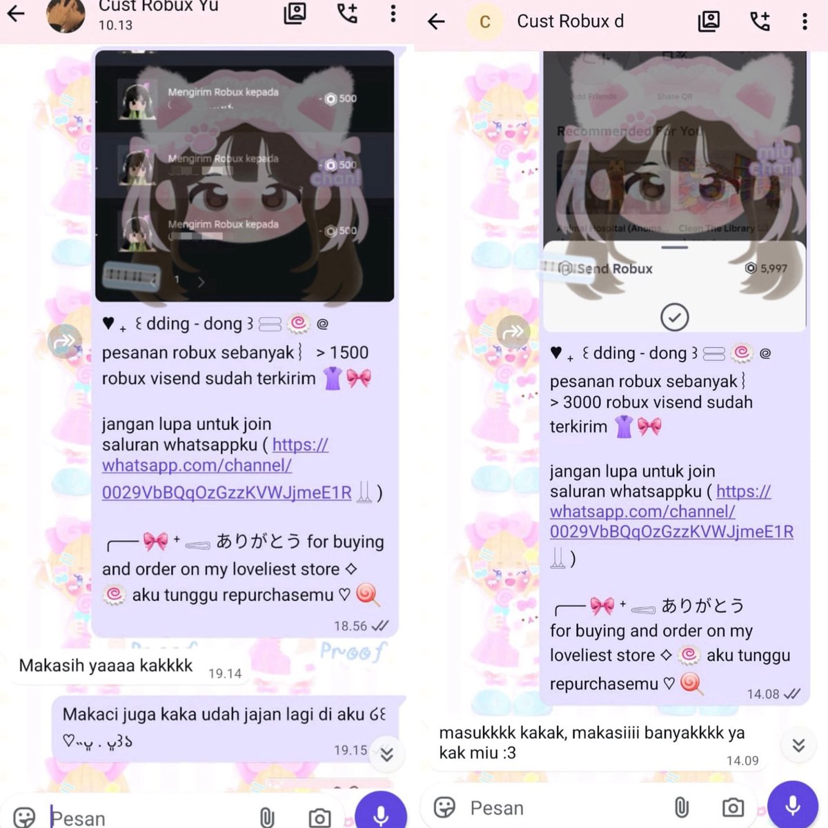 nekoour's tweet photo. testimoni  robux  visend  big  nominal  🍮🍀 https://t.co/nA51QmaMrc