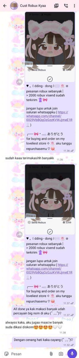 nekoour's tweet photo. testimoni  robux  visend  big  nominal  🍮🍀 https://t.co/nA51QmaMrc