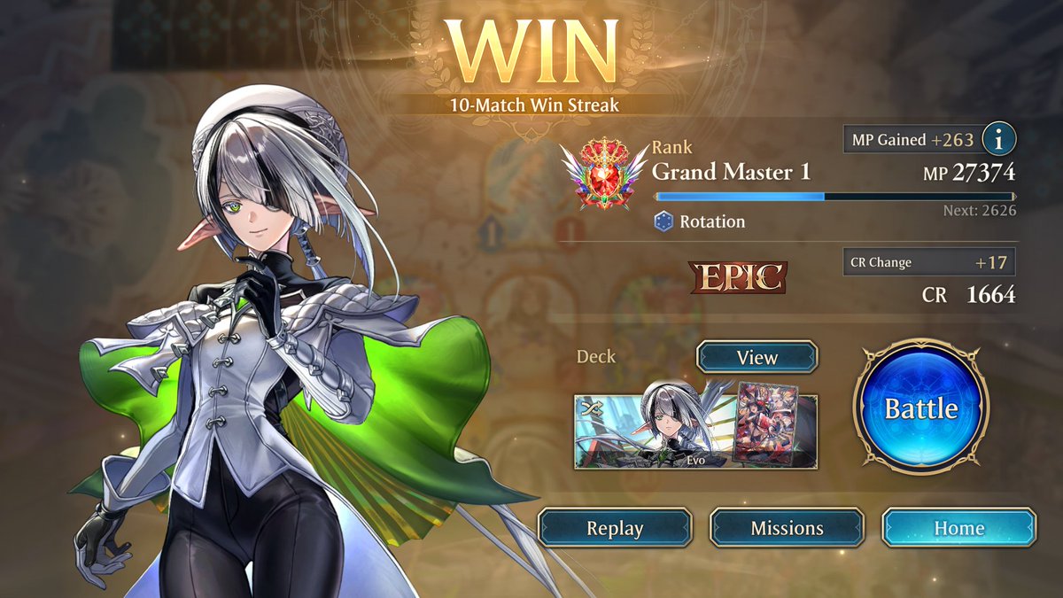 paruepong's tweet photo. 10 winstreak and reached Epic with pure Evo Elf ._. https://t.co/FJeWu5yMhM