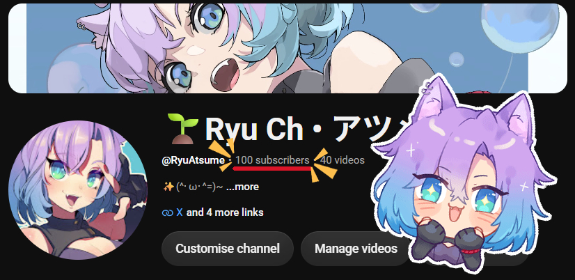 atsumeRYU's tweet photo. I hit a milestone and I wanted to share it with everyone!

I was really nervous to start streaming again at the start of the year, and over the past 6 months i have grown to love it all over again.

Thank you for your continued support💜🌱 https://t.co/WZJNcQXzPX