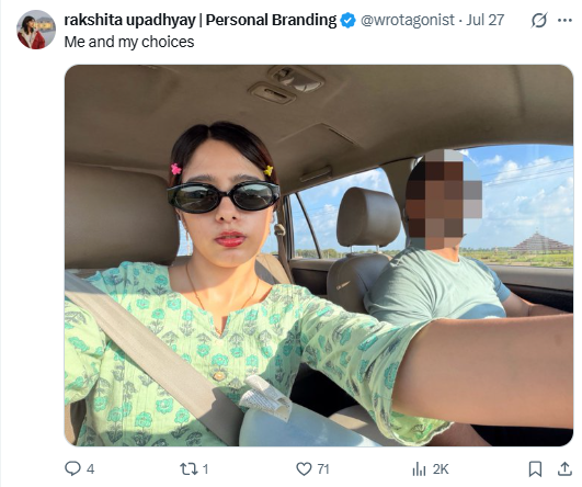 TheArshiDiaries's tweet photo. Women nowadays are becoming like this or it was a PR stunt ??

If it is done genuinely then I feel sad for her husband

With husband                             With Friend https://t.co/jBJbV1A3Ly