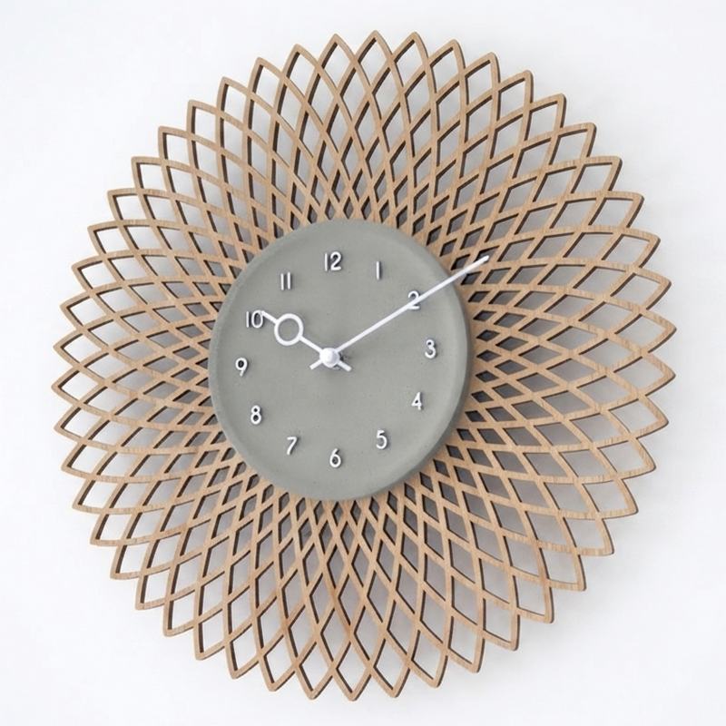 ClockShop543's tweet photo. ～エスニックな���囲気の掛け時計～

切り絵のようなウッドに陶器のような文字盤を重ねたデザイン。サイズ感のあるオブジェ的な佇まいがお部屋に馴染みます。

※CL-4257 / Kuschel　16,280円（税込）

お問い合わせ⇒クロックショップコヨミ（clock@543net.com）

#インテリア　#掛け時計　#スイープ https://t.co/IKid6cfNmP