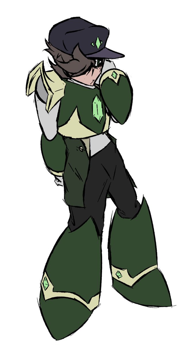 CrystalAustin_'s tweet photo. I was really not expecting a throwaway post about Fully Charged to get actual likes. oops. Uhhh here look at my Reploid OC, Kris.

Not a super serious character. kinda old art too but I still think he's neat. https://t.co/Fe4AgddqMu