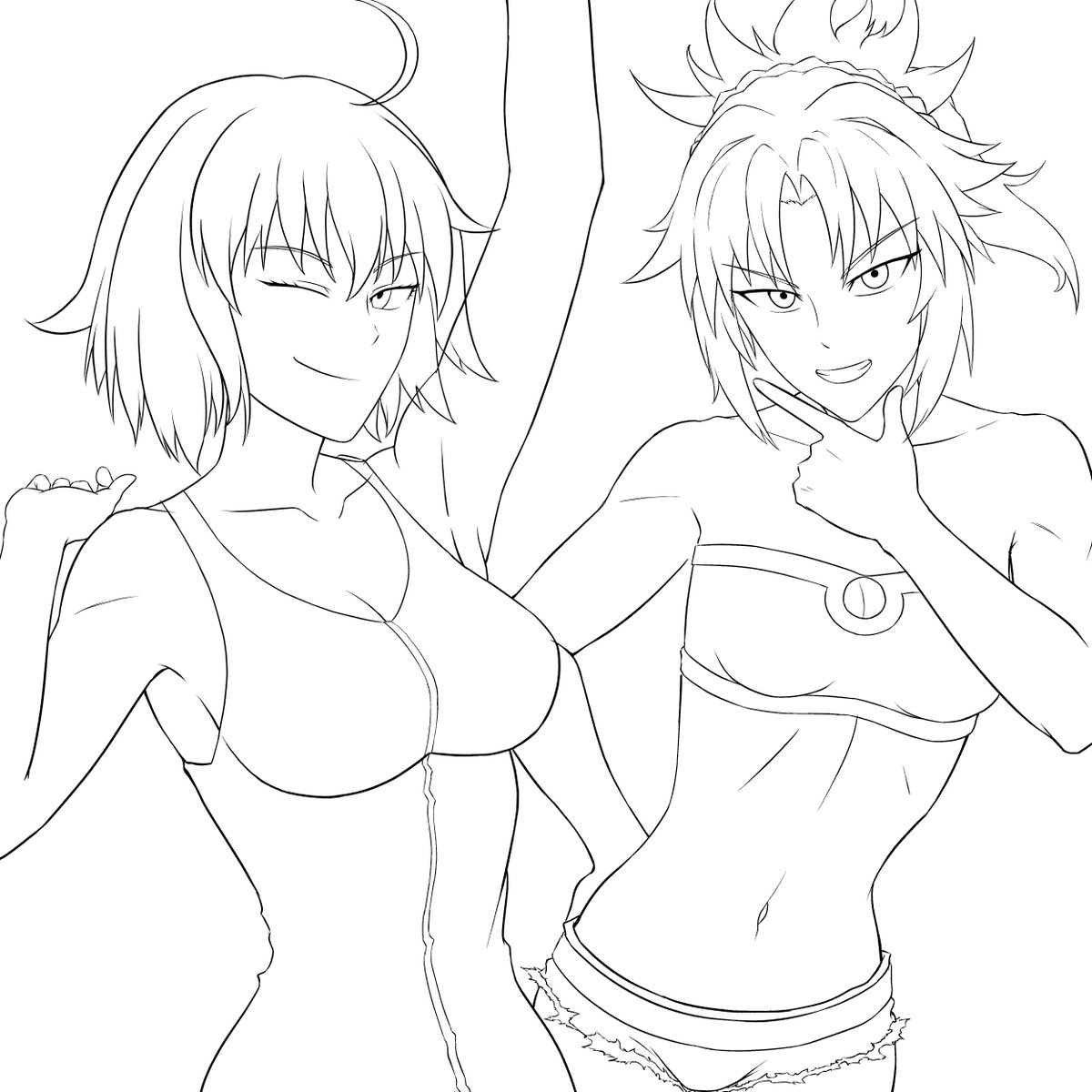 Najion44's tweet photo. Jalter and Mordred WIP https://t.co/jXzRoilTHe