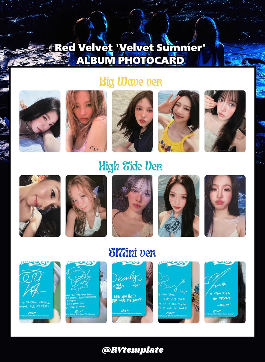 Red Velvet Velvet Summer makestar 特典トレカ Red Velvet template on X: 