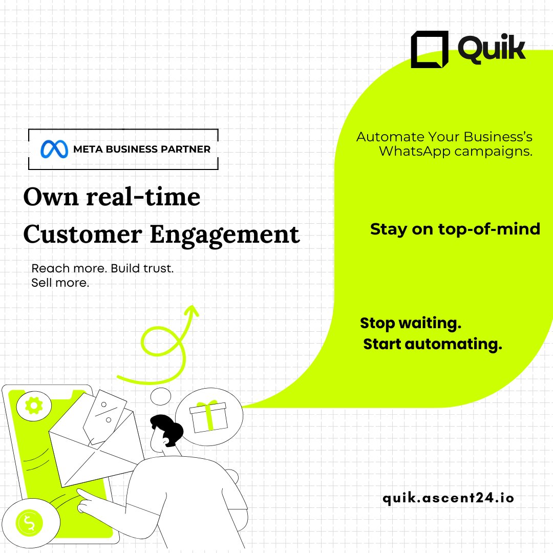 Ascent24T's tweet photo. The right message at the right time changes everything.
Ditch manual blasts. Automate WhatsApp campaigns!
Try Quik today.
https://t.co/uRywYoiuDr
#whatsappmarketing #shopify #ecommercemarketing #whatsapp📲 #whatsappmarketingsoftware #businessmind #customerretention #Quik https://t.co/uahQRCYbrC