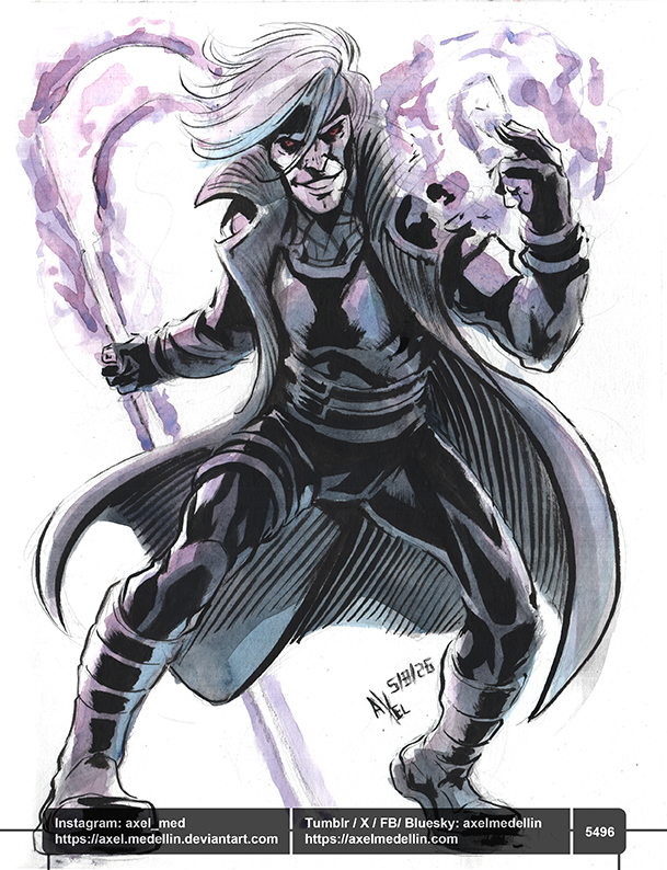 AxelMedellin's tweet photo. #dailydrawing 5496 #dibujodiario #drawingoftheday #gambit #remylebeau #xmen97 #fanart #xmenfanart #watercolor #brushandink #traditionalart https://t.co/uOUbwMbMHJ