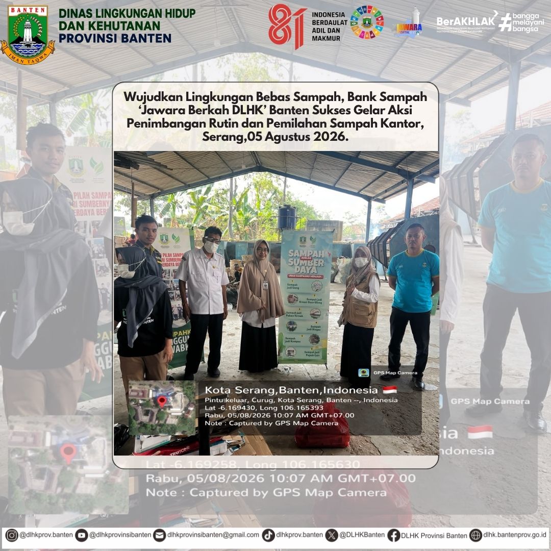 DLHKBanten's tweet photo. Bank Sampah Jawara Berkah DLHK Provinsi Banten berhasil mengurangi 58 persen sampah ke TPA melalui pemilahan dan pengelolaan sampah kantor menuju Banten yang bersih dan berkelanjutan. 

#JawaraBerkahDLHKBanten #DLHKProvBanten #BankSampahBanten https://t.co/OuAWaytZDN
