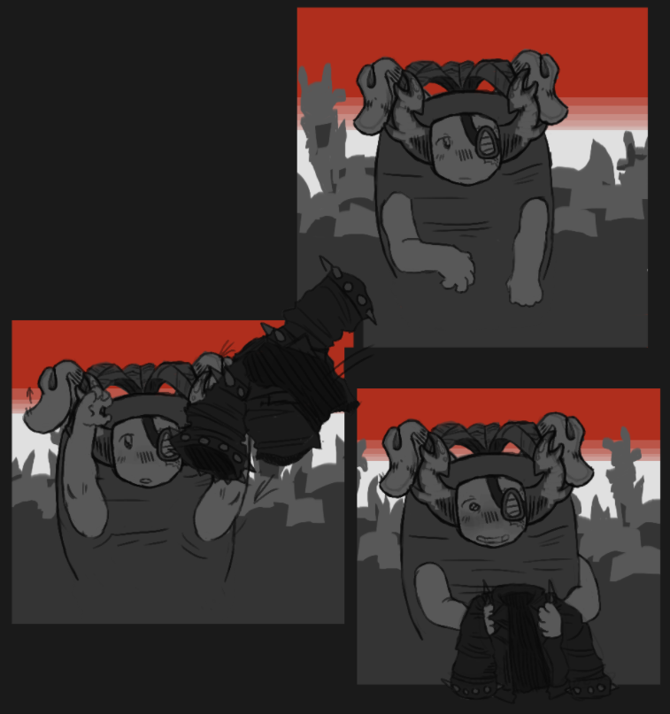 mrdissenter's tweet photo. mywife (@WerewolfOracles) had an idea so we drew it together
obvious inspiration/reference is in the quoted post. .
I Am Rockhammer's Number One Fan. my wife drew medcarrot https://t.co/6OAZMs6LFm