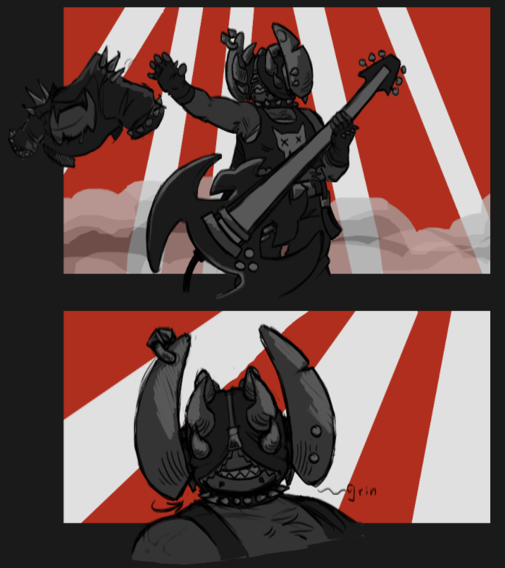 mrdissenter's tweet photo. mywife (@WerewolfOracles) had an idea so we drew it together
obvious inspiration/reference is in the quoted post. .
I Am Rockhammer's Number One Fan. my wife drew medcarrot https://t.co/6OAZMs6LFm