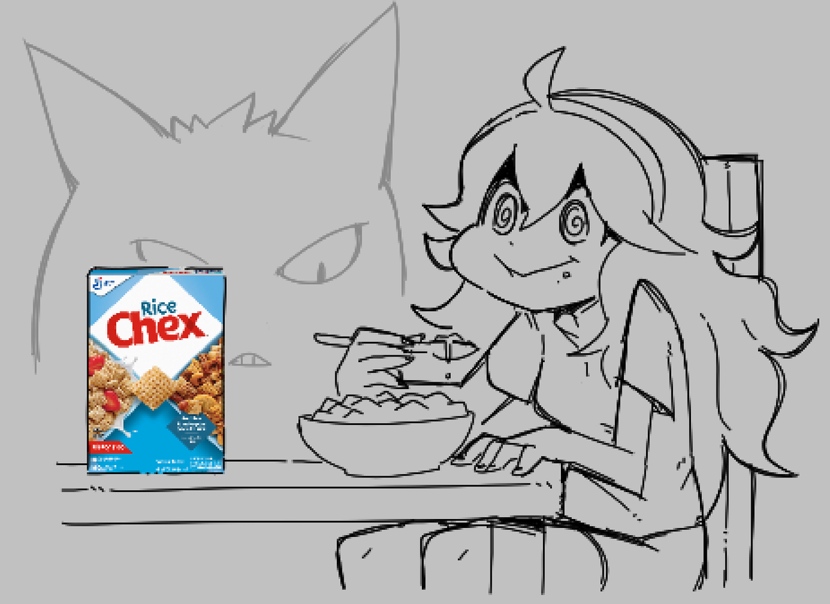 MaxOKE_'s tweet photo. chex maniac (feat @stardustjarr who drew the gengar) https://t.co/4AmFa8khnB