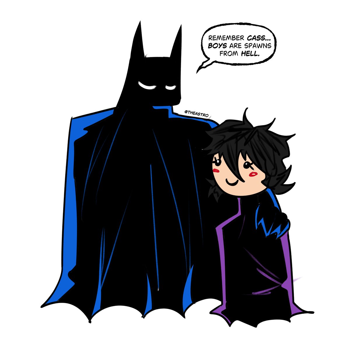 Theastro_10's tweet photo. Little thing i drew before going to sleep #batman #dc #batgirl https://t.co/96lISUYiaA
