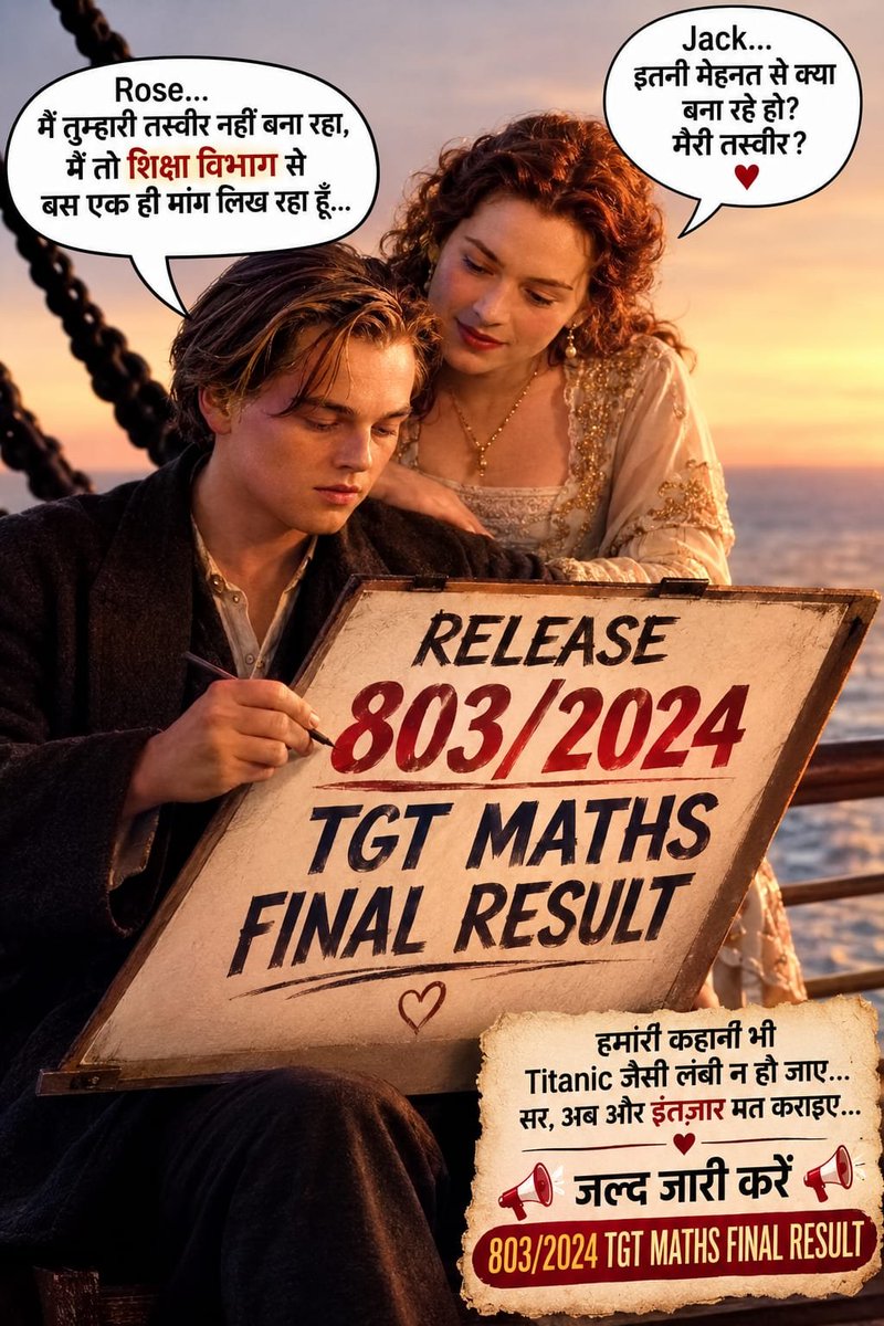 RohitTiwaree7's tweet photo. माननीय महोदय/महोदया, TGT Maths (803/24) के हजारों अभ्यर्थी अंतिम परिणाम की प्रतीक्षा कर रहे हैं। कृपया परिणाम शीघ्र जारी कर अभ्यर्थियों को राहत प्रदान करें।

#TGT_Maths_FinalResult

@LtGovDelhi @gupta_rekha @dsssbofficial https://t.co/hJ8OlRDbvf