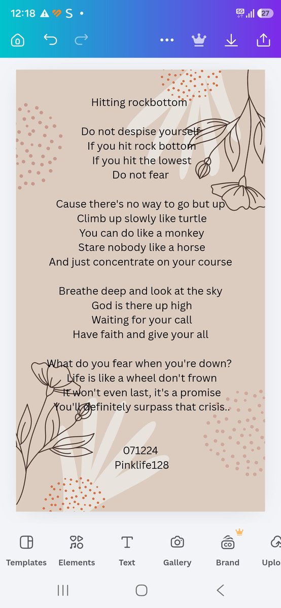 pinklife128's tweet photo. #poetry #hittingrockbottom #poemspiration #writing #poems #writingcommunity https://t.co/HDVBN3N3uc