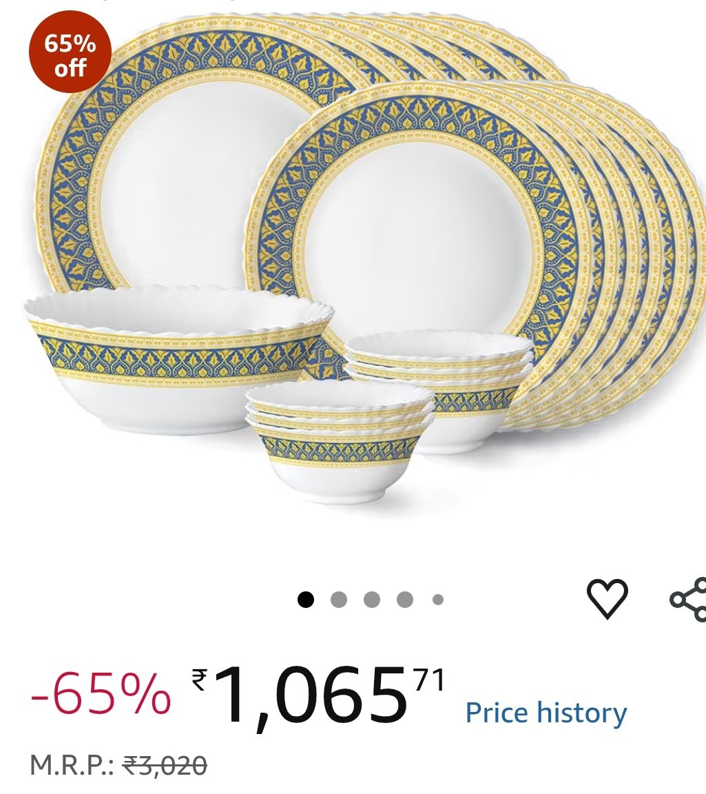 sangeeta0401's tweet photo. 60-65% off on #Larah By Borosil Dinner Set.
📌💥https://t.co/Fw4PlHIu2c
More : https://t.co/dLDgqs1Ytq https://t.co/KHbB2ddP8p
