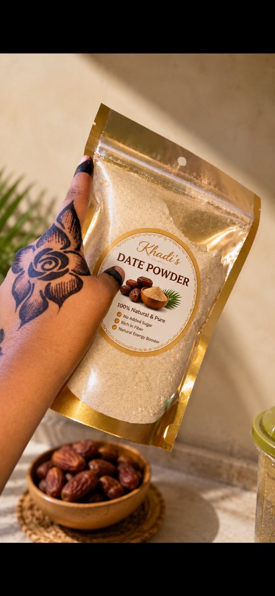 cutedeejerhh's tweet photo. Introducing Khadi’s Date Powder 

Looking for a healthier way to satisfy your sweet tooth? Say goodbye to refined white sugar and hello to Khadi’s Date Powder a naturally sweet alternative made from 100% premium dates.

Our date powder contains no added sugar, no preservatives, and no artificial ingredients. It retains the natural goodness of dates, making it a delicious and nutritious addition to your daily meals and drinks.

Rt pls 🙏