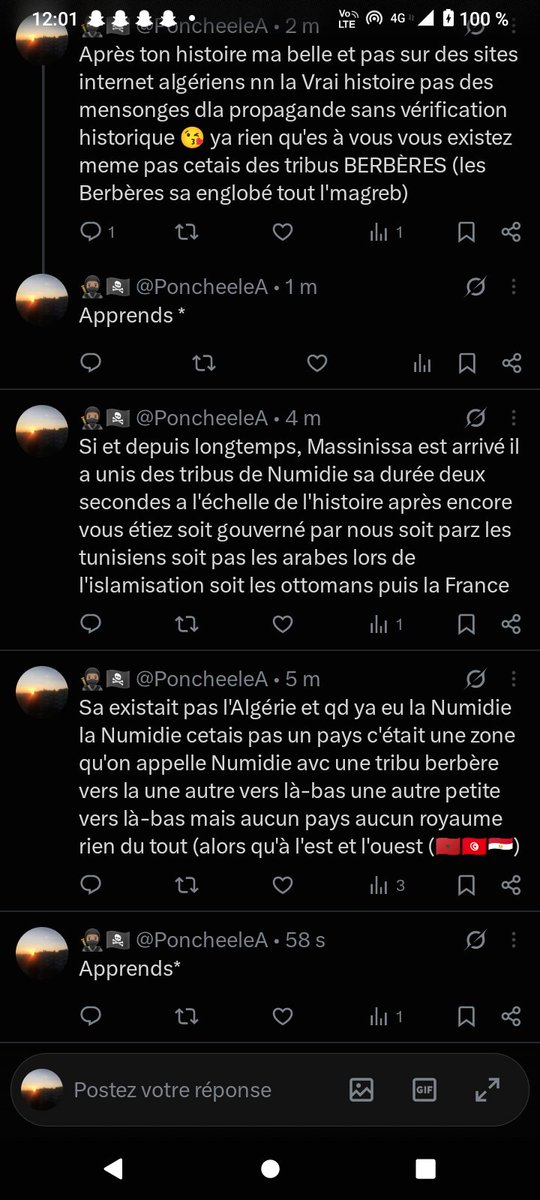 PoncheeleA's tweet photo. @RealMarokoJin @z_tammii Apprends l'histoire ma belle la Vrai histoire pas sur des sites internet fais par des algériens dla propagande pour se créer une identité nn après la Vrai histoire fait par des historiens avec des vérification historique https://t.co/ajUkZM0vU1