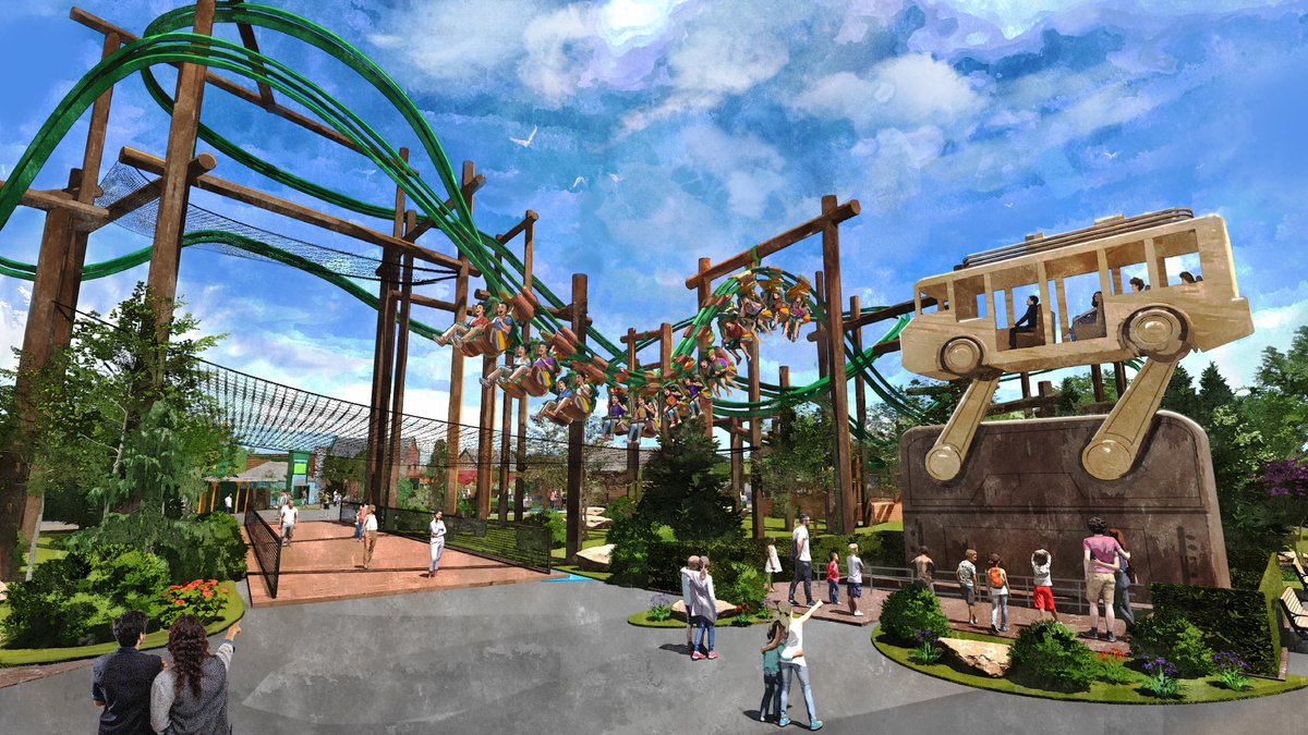 marcusleshock's tweet photo. NEW: A new family area CAMP TIMBER TRAIL is coming to Six Flags Great America in 2027, featuring SKY HAWK - the Midwest's longest, tallest and fastest suspended family coaster. The new area will transform the Yukon Territory section of .

The new roller coaster will be the centerpiece attraction of the newly themed section of the park. The park says the ride will "send riders soaring through treetops on an exhilarating flight that combines thrills with stunning views of the woodland landscape below." The coaster is located in the area formerly home to the Winner Circle Go Karts.

TRAIL TROTTERS will be another new attraction, "an imaginative animal trek that invites guests on a wilderness journey filled with exploration and discovery." It looks like this will be located in the former Camp Cartoon area of Yukon Territory.

CAMP TIMBER TRAIL will also feature numerous rethemed former attractions, including:

CHIRP CHASER: This will be the former Sprocket Rockets roller coaster. It's still there, but getting a new theme.
WILDERNESS WAGON: This is the former Crazy Bus attraction
CREEK CRUISER: This is the former Yahoo River ride, featuring boats that travel slowly in a circle.
BEE BOPPIN': These are the beloved Buzzy Beez that travel in a slow circle. They'll get some slight new theming and a new spot in the park.

Both LITTLE DIPPER and LOGGER'S RUN remain in this section of the park with their current themes.

Six Flags says the area will also offer "guests themed dining, specialty treats, shopping and immersive environmental storytelling throughout."

I'll be at @SFGreat_America  for their official announcement later this morning! Stay tuned for live updates!