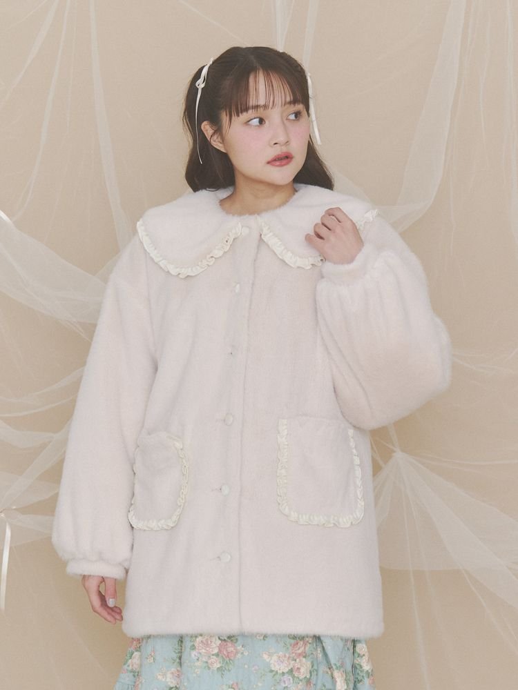匿名配送】merryjennyフリルカラーフェイクジャケット merry jenny 