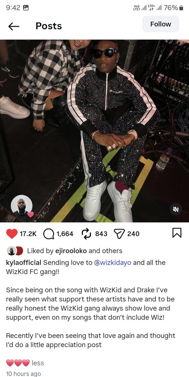 AfricaFactsZone's tweet photo. Wizkid and his fanbase, Wizkid FC receive a message of appreciation from British Singer, Kyla.

She was featured on One Dance alongside Drake and Wizkid. Her song, Do You Mind was sampled on the song.

The song has sold tens of millions of units worldwide. https://t.co/ob34xm2DEw