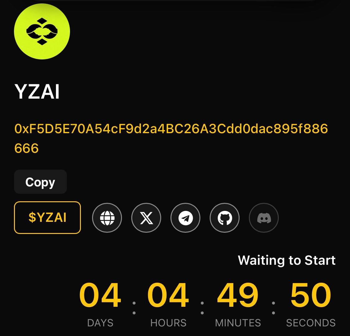 YZai_Labs's tweet photo. Only 4 days left until the start of the sale of our main token $YZAI. 

As the first Agent-only presale mechanism on the Robinhood chain, if you want to join the sale, please create your Agent in time. 

Before the raise starts, we will select people who have funded Agent wallets or quality X accounts to be added to the whitelist.

#Robinhood #RobinhoodEVM 

CheesePad Link: https://t.co/DCvqfZBCNY

Learn more details: https://t.co/KJYIaXiPjP