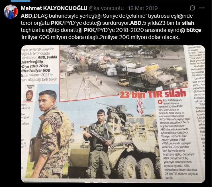 Ak8deniz's tweet photo. @ConflictTR Yapmadığımızı yapan İran büyük devletmiş,düşmanlarını affetmiyor, a*bdyi ve p*kk sını dize getiriyor. İşgalci a*bd Irak da bölücü anayasa yaptırdı, abd istedi diye yeni anayasa yapılırsa; a*bd'nin istediği gibi yeni bir devlet mi kurulmuş olur?https://t.co/6RjBm6lguS https://t.co/Ba6h29i2G6