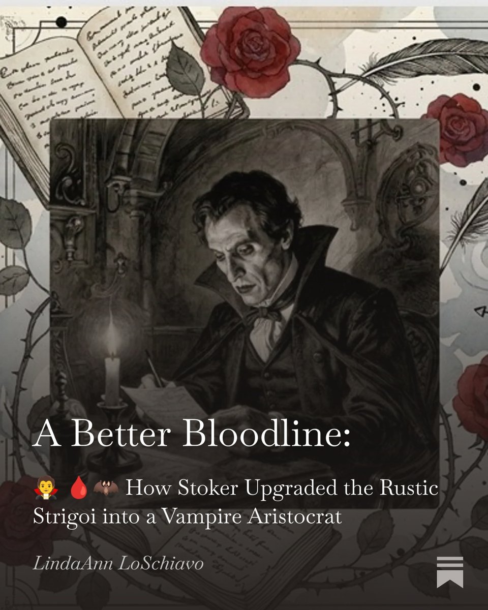 Mae_Westside's tweet photo. 🧛 🩸🦇 How Stoker Upgraded the Rustic Strigoi into a Vampire Aristocrat
🖊️ from the "Vampire Verses" poet

@HWA_NYS @X_TwistedDreams @SweetColleen @RJCrowtherJr @amy_grech @sfpoetry @horror_reads 
https://t.co/t6E7v4dWm5 https://t.co/qDQKVqFx8g