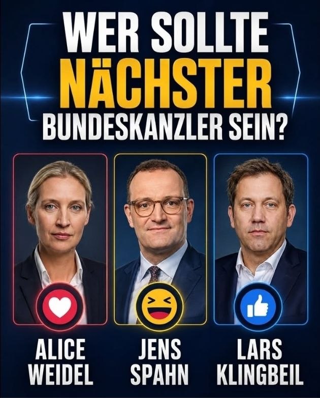 erdbeerbuegler's tweet photo. Umfrage für #Deutschland:

Antworte mit:
❤️ oder 😝 oder 👍🏻

https://t.co/5gyYu63quy💙🇩🇪 https://t.co/Dgj4b8CUBR