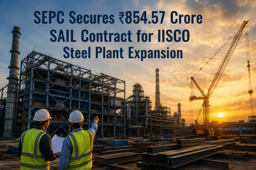 constructioncm1's tweet photo. SEPC wins an ₹854.57 crore contract from SAIL for the expansion of the IISCO Steel Plant, reinforcing its industrial EPC capabilities and supporting India's steel infrastructure growth.
Read: https://t.co/wqZMyga94p
#SEPC #SAIL #Steel #Infrastructure #EPC #ConstructionMirror https://t.co/ZGrJwsZlnd