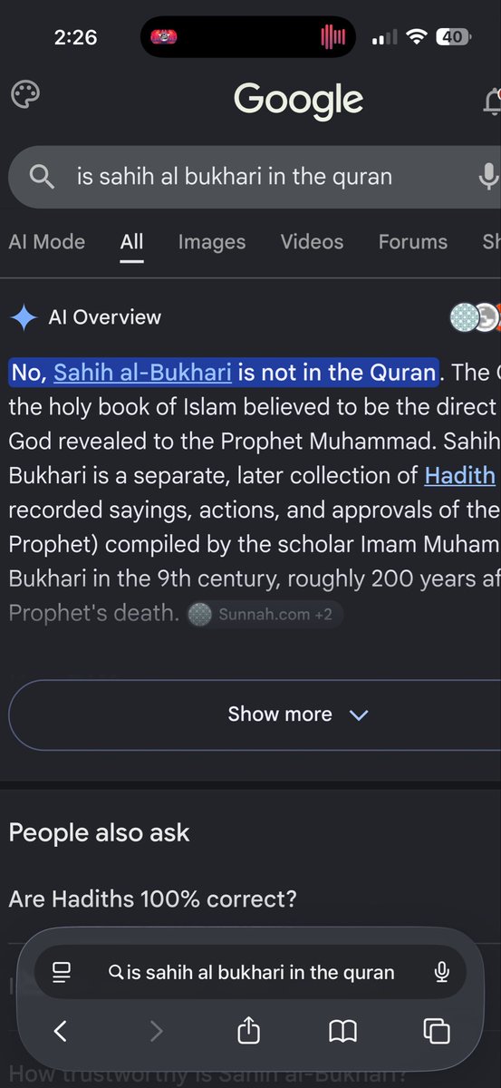 0dizzy000's tweet photo. @BigMoNOLA @Purdy8Sal @MatrixMysteries @DarthSaber00 That’s not even the Quran you dumbass. BAHAHA🤡 I’m talking to someone so confident in their word they don’t even know they’re are talking about Hadiths. They have to be verified and are not the same as Quran. You just threw your argument out the window. https://t.co/Ukmok7iNzG