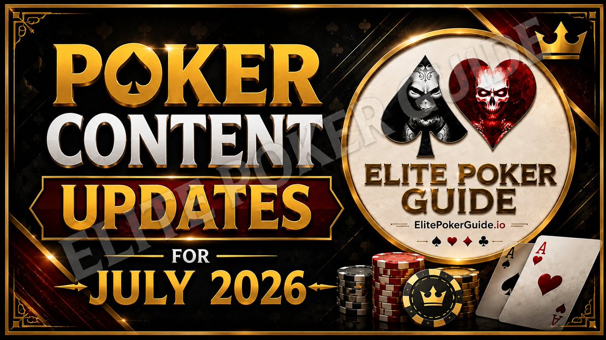 ElitePokerGuide's tweet photo. 170+ New Poker Courses Were Added in July. Here Is How I Would Filter Them.

More poker content does not guarantee more progress.

In fact, a large library can make study worse if every new title becomes another open tab, another unfinished playlist and another strategy idea that never reaches the table.

Elite Poker Guide added 170+ titles in July 2026. The update includes 30 Solve For Why courses, 96 PokerCoaching titles, 44 Portuguese and Spanish additions, new software and the first free EPG audiobook.

Here is how I would filter that release as a player.

If You Are New to Solver Work
Do not begin by copying advanced frequencies.
Start with the purpose of the solver. Learn how ranges, position, stack depth and sizing assumptions shape the output. Then study one common spot at a time.
The new Solve For Why library creates a progression from Solvers 101 and Intro to GTO into postflop play, range reading and tournament work. Solvers 101 also has a free sample lesson on the EPG product page.
Your target is not “use a solver.” Your target is “understand one repeated decision well enough to explain it without the solver open.”

If You Play Cash Games
Filter the PokerCoaching additions for cash-game fundamentals, range construction and recurring postflop decisions.
The Cash Games Masterclass and How to Think About Hand Ranges are more relevant than an advanced MTT class if your volume is almost entirely cash.
Format first. Popularity second.

If You Play MTTs
Look for material that matches the phase or stack depth causing trouble.
The July update includes MTT masterclasses, advanced tournament content, range work and a WSOP hand breakdown featuring Phil Hellmuth. The free Roy Rounder audiobook also covers Sit & Go stages, MTT phases, blind structures, re-buys and satellites.

Do not label your leak “tournaments.” Make it specific: 15–25BB play, bubble pressure, range construction, emotional control or something else you can track.

If Tilt Is the Real Leak
Technical study is easy to choose because it feels measurable. Mental-game work can be the higher-value decision.

The PokerCoaching expansion includes Jared Tendler’s Eliminating Tilt. EPG also published new guides on mental-game course selection, tilt and decision fatigue, and session preparation.
If you know the correct play but repeatedly fail to execute it after a setback, another technical course may not solve the problem.

If English Slows You Down
Use the expanded Portuguese and Spanish libraries.
Forty-four new titles were added across those collections, including Portuguese material connected to André Akkari, PokerLab Elite Academia, Academia Brasileira de Omaha and Raul Oliveira.
Poker concepts are difficult enough without unnecessary translation friction.

If You Want More Study Time
Audio can create study space during a commute, walk or gym session. Use it for concepts and review. Keep visual formats for ranges, boards and solver outputs.
Roy Rounder’s Tournament Tactics is the first free title in the EPG audio library and is available from the July update page.

My Five-Question Filter
Before adding any course to your queue, ask:
1. What game do I play most?
2. Which repeated decision is currently most expensive?
3. What kind of resource fits that problem?
4. How will I apply it in my next ten sessions?
5. What will I stop studying until this block is complete?

The fifth question is the one most players avoid.
The full July update, highlighted products, audiobook and related guides are here:
https://t.co/P4VC6UYvnr

Every listed course comes with a one-time FOREVER LICENSE. Current offers are maintained here:
https://t.co/NMHxXLsbf1

Collect fewer ideas. Apply more of them.