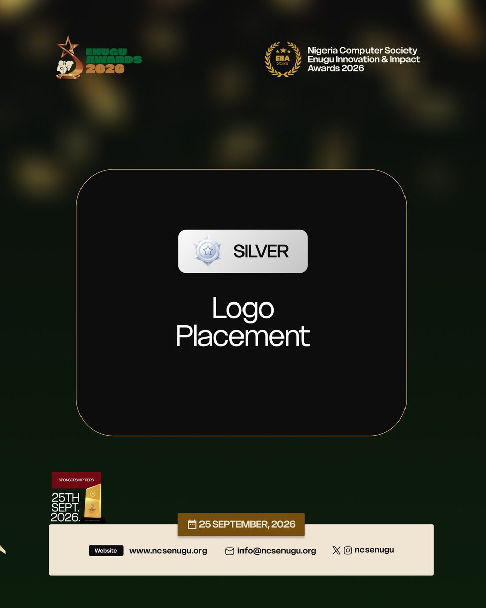ncsenugu's tweet photo. ⚪ Silver Sponsor

An excellent opportunity to showcase your brand through event recognition, logo placement, networking access, and social media acknowledgements. https://t.co/Tx7b3qcM1Q