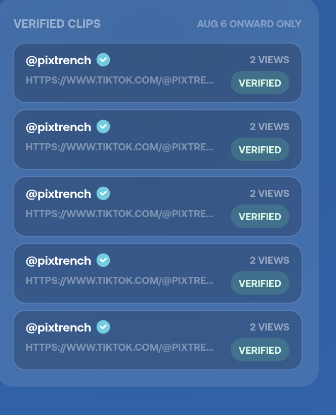 oorpsol's tweet photo. @tryclipfun yessir, w team, if yall could fix this would be amazing, just a small bug im guessing with the verified clips section https://t.co/KXIEHVCaYj