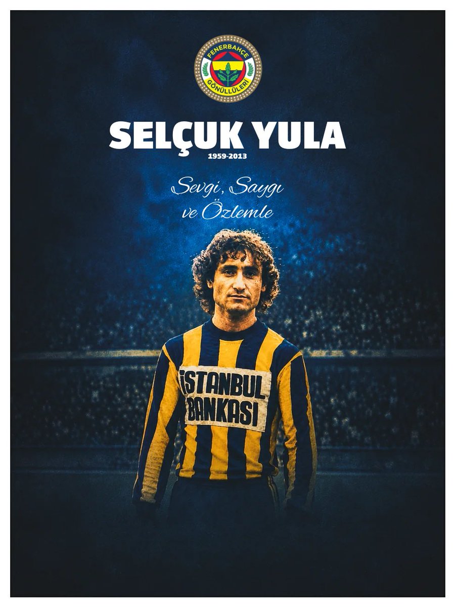 FBGDER's tweet photo. “İleride Selçuk Yula var!”

Büyük Kaptan ve derneğimizin de eski üyesi, çubuklumuzun efsane isimlerinden Selçuk Yula’yı sevgi, saygı ve özlemle anıyoruz. https://t.co/yEOlg3cxle
