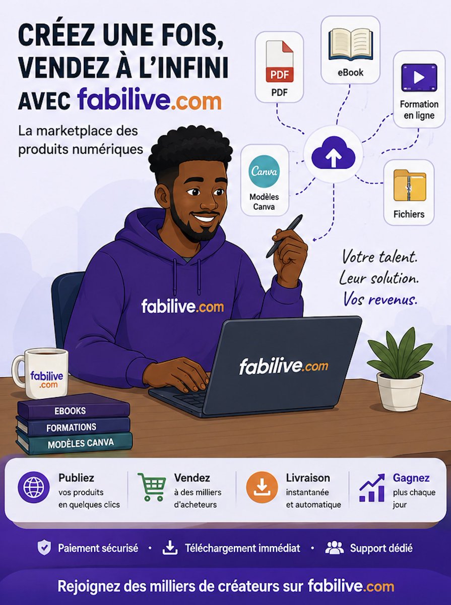 FabiLive4's tweet photo. Fabilive - Place de marché en ligne au Cameroun pour les produits, l'hébergement, les réservations de bus et les produits numériques. Nous mettons en relation acheteurs et vendeurs ; le commerce prend vie.
#OnlineMarketplaceCameroon #DigitalProducts https://t.co/PmlA25DCJK