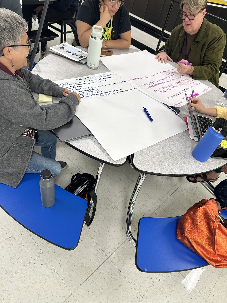 AP_LeSanchez's tweet photo. Climate and Survey PD: Teachers collaborate to improve the campus. Their input matters. Through our Climate Survey, educators share ideas, discuss campus-wide Glows and Grows, strengthen our campus, and help shape meaningful improvements.
 @Region1DISD @wwsamuell @RubyGarzaDISD https://t.co/eX4ez7EMtU