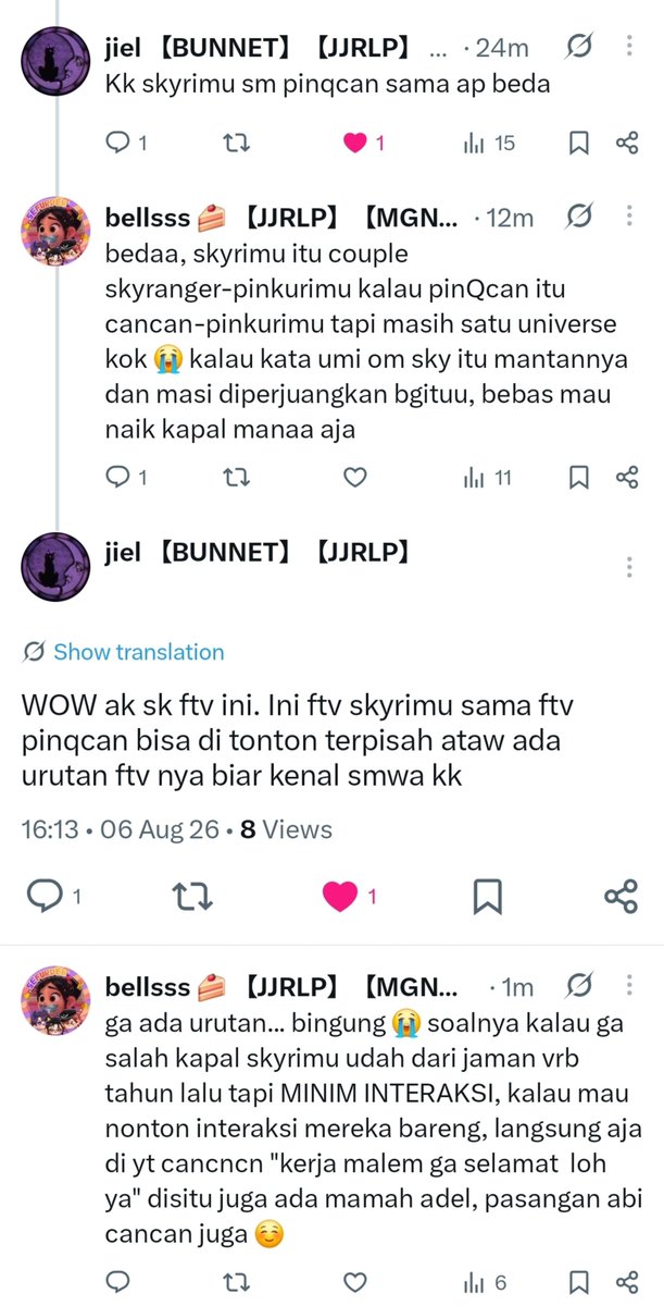 stobeliscake's tweet photo. kalau jelasin piqcan baru sadar harus jelasin skyrimu, skydel, cadel....
udah jadi anak rajin kan aku umi abi mamah om? 😋
#pinQcan #skyrimu #skydel #cadel berlayar lah semua kapal ini https://t.co/kF1TSjfeJU