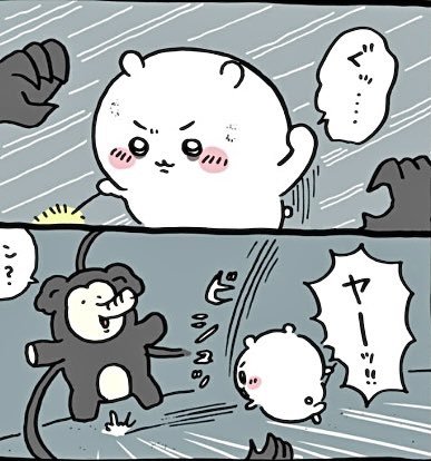 pondebekkio's tweet photo. ちいかわ、ビビった時に背中を見せるんじゃなくて『前』に出られるの、あまりにも生粋のファイターすぎて好き。 https://t.co/K8UIvOUQI4