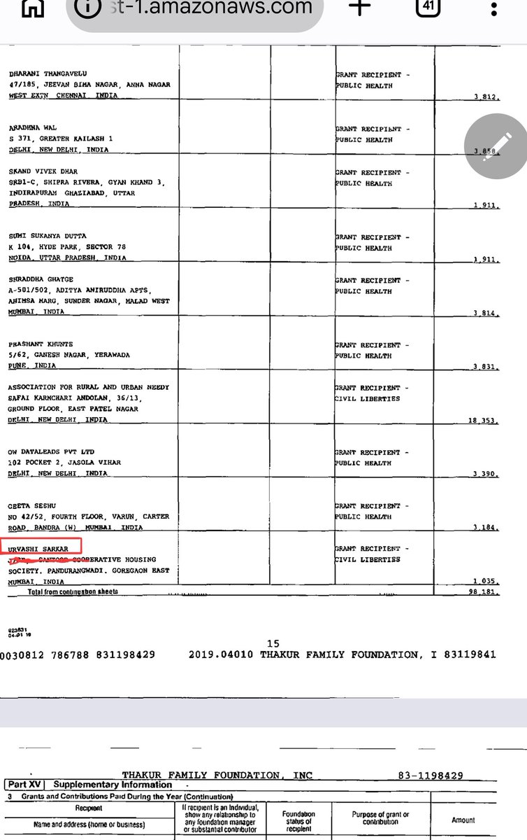 VijayGajeraO's tweet photo. Are you Urvashi, who received foreign funding from the Thakur Family Foundation? https://t.co/ALQX9ruV0R