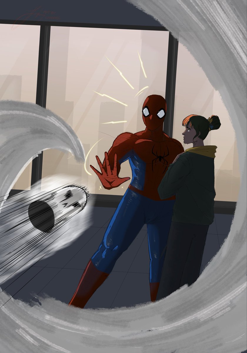 laggehee's tweet photo. jean: even if that's true... i have no one
peter: you have me.
frank: 😬

#spiderman #brandnewday #jeangrey #procreate #fanart https://t.co/ghX9UbvtHy