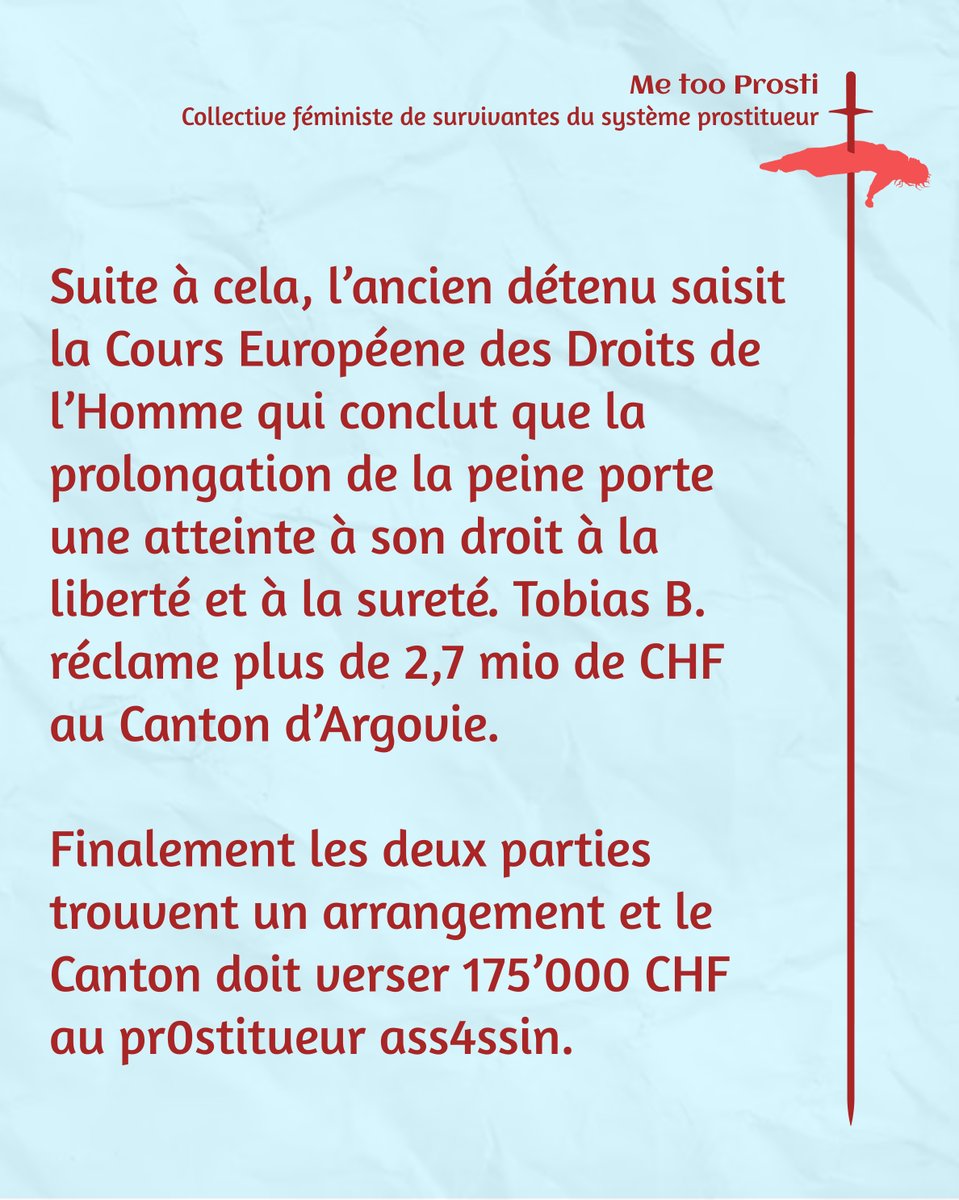 metoo_prosti's tweet photo. Où sont les réglementaristes français qui disent que la loi tue ? Ici, même les jeunes hommes mineurs nous tuent et en plus la justice patriarcale les indemnise avec nos cotisations qui auraient pu servir la population.
https://t.co/Ue0K0F4itW

https://t.co/nSbhij80tW https://t.co/vnAATzNFQT